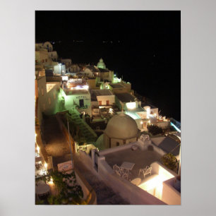 Pôster Cena Santorini da noite