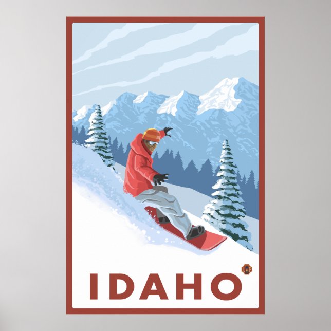 Poster Cena Snowboarder - Idaho (Frente)