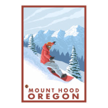 Cena Snowboarder - Monte Hood, Oregon