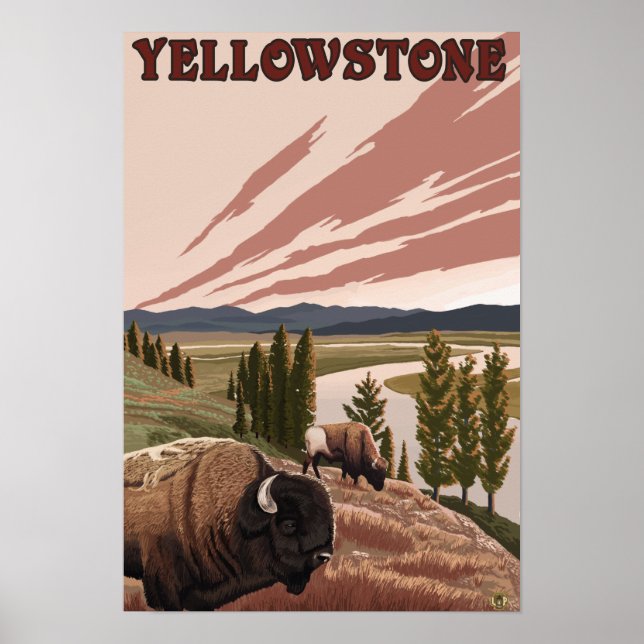 Pôster Cena YellowstoneBison (Frente)