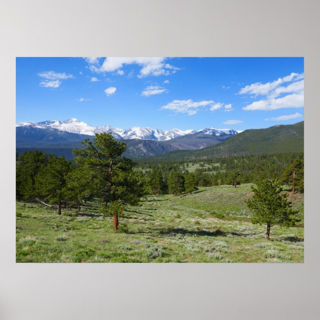 Poster Cenário da Vista da Montanha Rochosa (Frente)