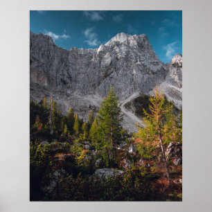 Poster Cenário de outono impressionante abaixo das montan