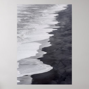 Pôster Cenário de praia em preto e branco