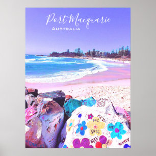 Poster Cenário de viagem da Austrália Port Macquarie NS