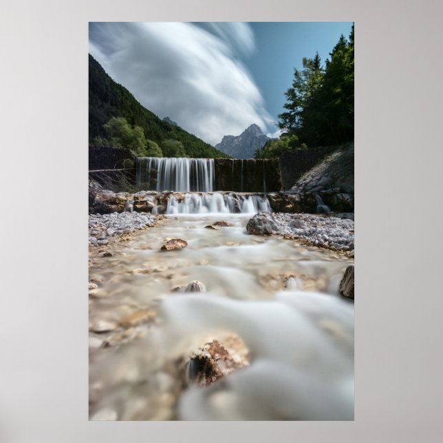 Poster Cenário deslumbrante no vale de Krnica, Eslovênia (Frente)