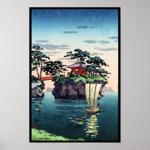 Poster Cenário do hanga da canela de Tsuchiya Koitsu