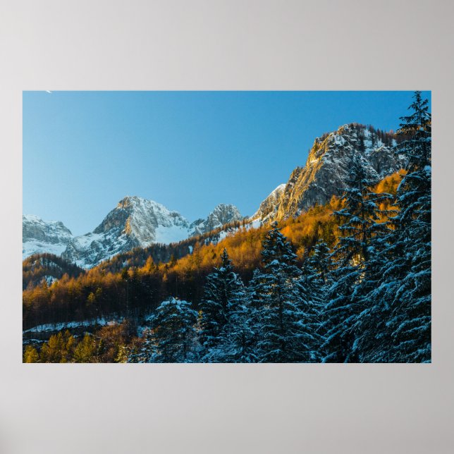 Poster Cenário do outono e do inverno (Frente)