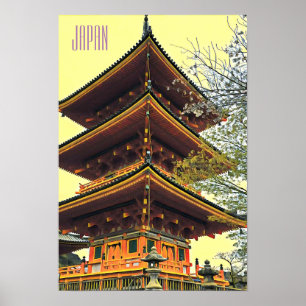 Poster Cenário encolhido japonês viagem do Japão