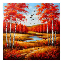 Cenário Outonal com Folhagem Vibrante