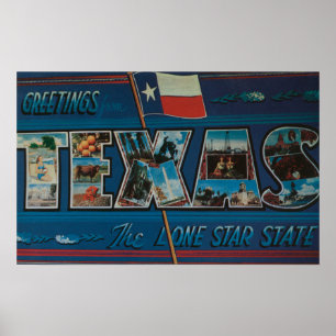 Pôster Cenas da letra de Texas (bandeira da