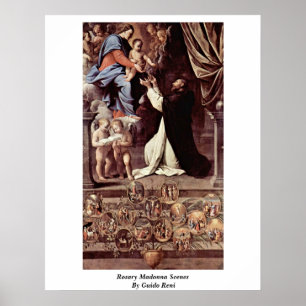 Pôster Cenas de Madonna do rosário por Guido Reni