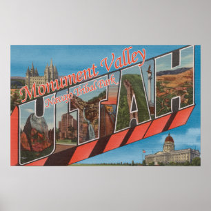 Poster Cenas em Larga Letra - Vale Monumento, UT