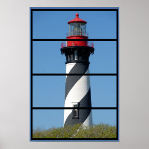 Poster cénico da janela do farol de St Augustine