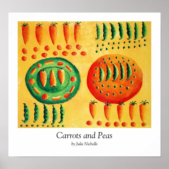 Poster Cenouras e ervilhas (Frente)