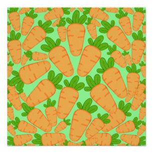 Pôster Cenouras Laranja E Verde