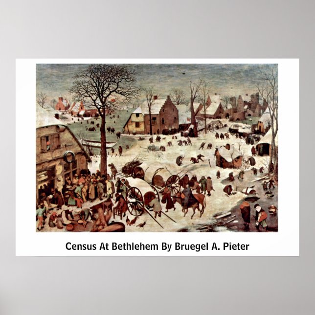 Pôster Censo De Belém Por Bruegel A. Pieter (Frente)