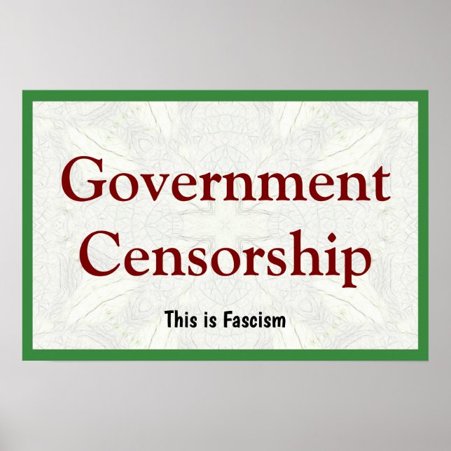 Poster Censura do Governo (Frente)