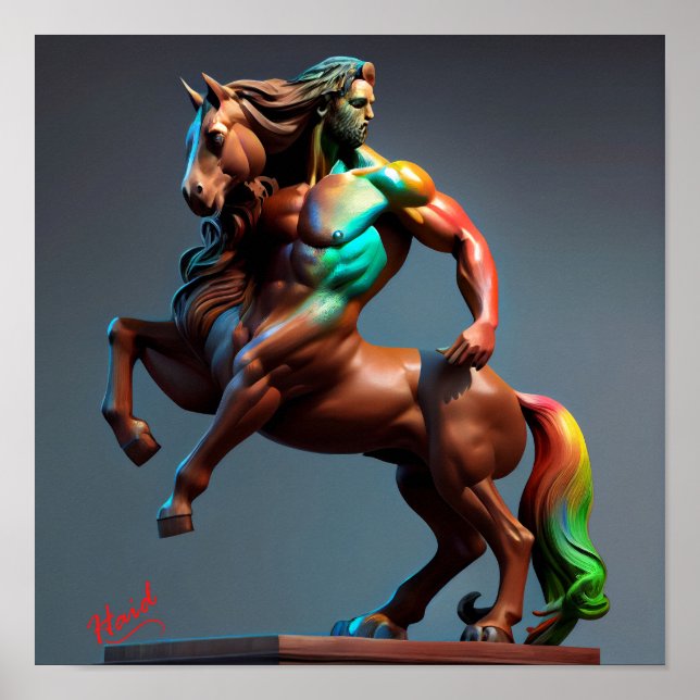 Poster Centaur with colors - Gen AI (Frente)