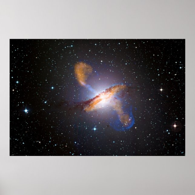 Poster Centaurus A Shows a Supermassive Black Holes Power (Frente)