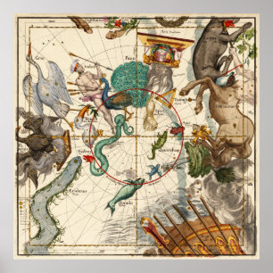Pôster Centaurus, Indus, Chamaeleon, Eridanus, Lupulus