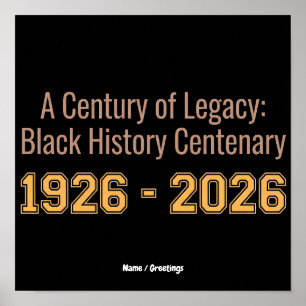Poster Centenário da História Negra 1926-2026 Legado do S