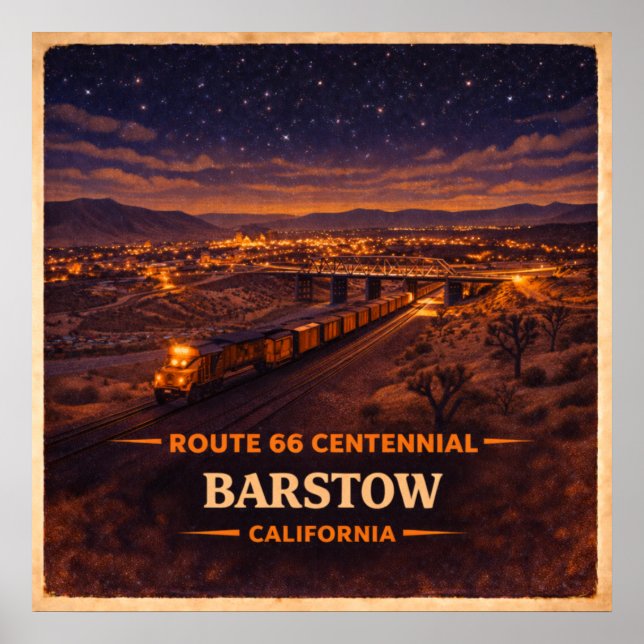 Poster Centenário de Barstow Califórnia (Frente)