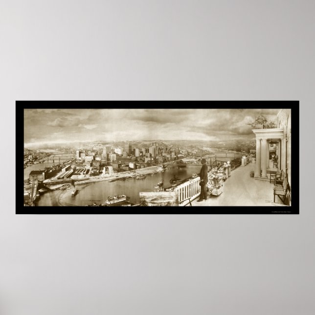 Pôster Centennial Pittsburgh Foto 1909 (Frente)