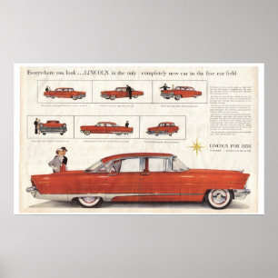Pôster Centerfold 1956 aumentado da porta da premier 4 de