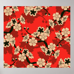 Poster Central de Cereja Japonesa: Na moda