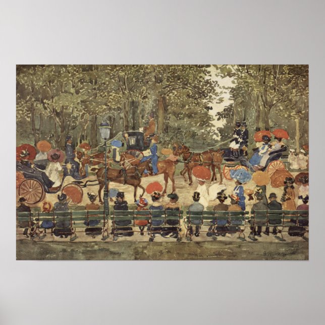 Poster Central Park, Nova Iorque, 1901 (Frente)