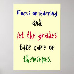 Poster Centre-se sobre a aprendizagem, e, deixe-se as