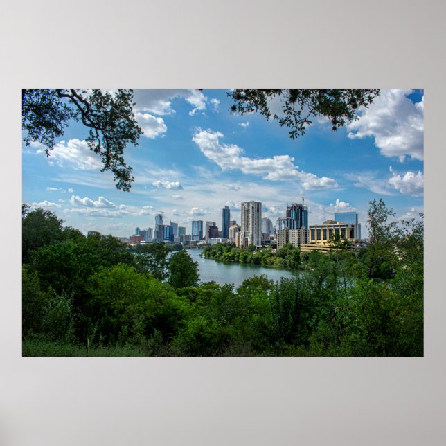 Poster Centro Austin Skyline de Norwood - Austin Texas (Frente)