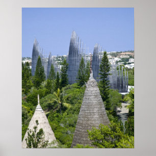 Pôster Centro Cultural Tjibaou, Noumea, Nova Caledónia