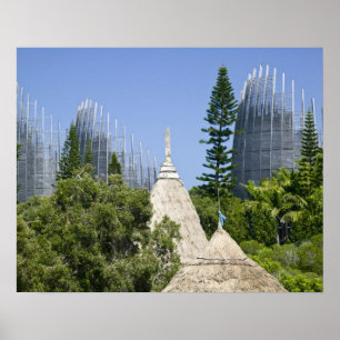 Pôster Centro Cultural Tjibaou, Noumea, Nova Caledônia 2