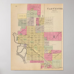 Pôster Centro da argila, o Condado de Clay, Kansas