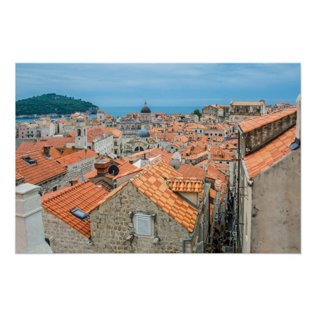 Pôster Centro da cidade de Dubrovnik (Frente)