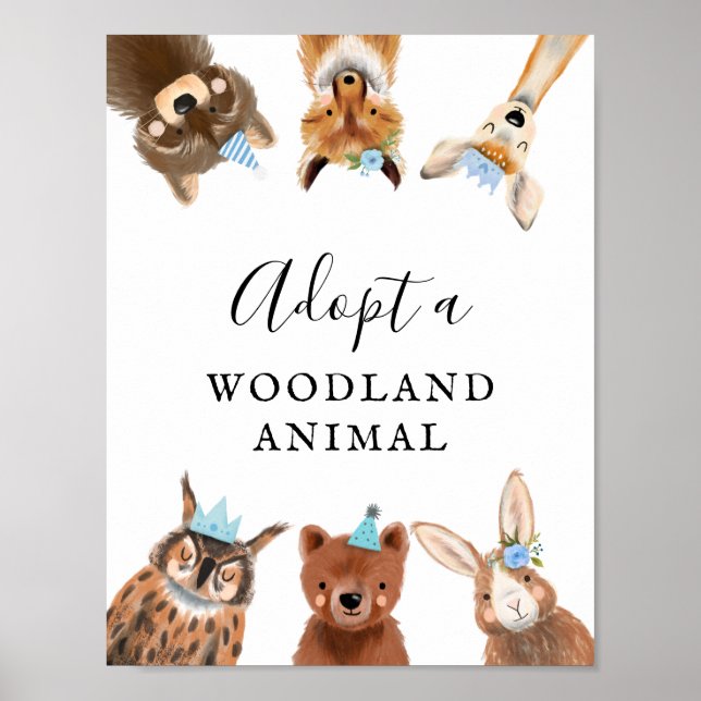 Poster Centro de Adoção | Sinal de Festa de aniversário d (Frente)