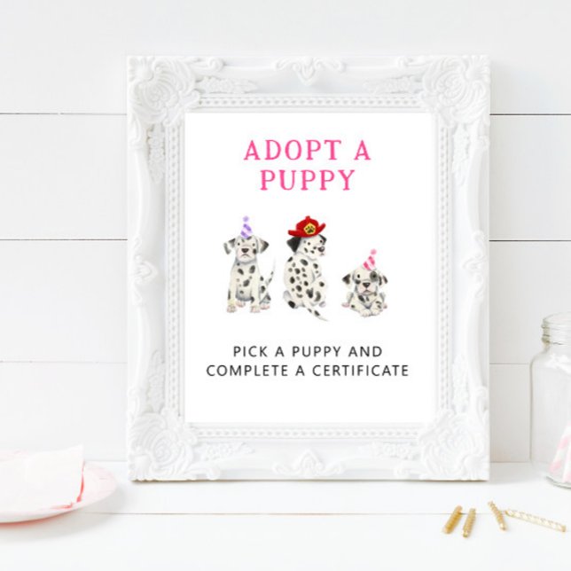 Poster Centro de Adoção | Sinal de Festa de Bombeiro (Criador carregado)