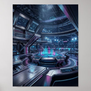 Poster Centro de Comando de Esports Futurista Tecnologia