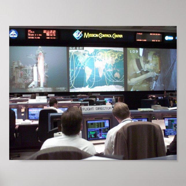 Poster Centro de Controlo de Missão (STS-102) (Frente)