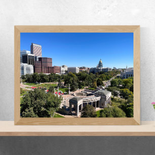 Poster Centro de Denver com Capitol Building