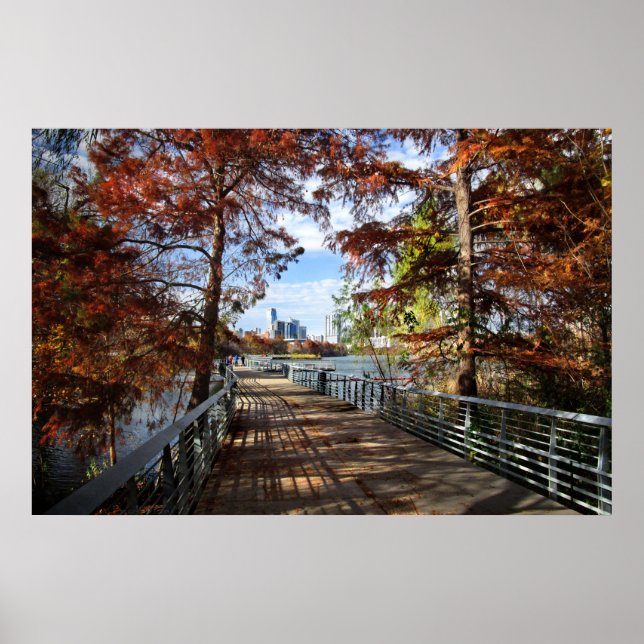 Poster Centro de LadyBird Lake Boardwalk - Austin (Frente)
