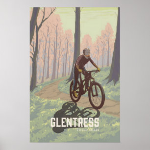 Poster Centro de Trilhas de Mountain Bike de Glentress Po