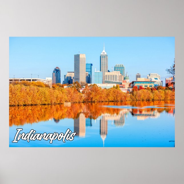 Poster Centro Indianapolis, Indiana, Estados Unidos (Frente)