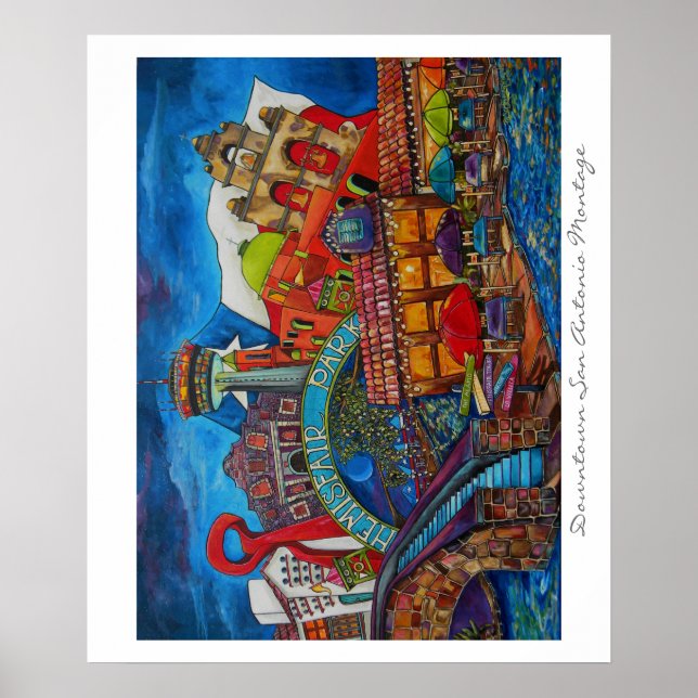 Poster Centro San Antonio Montage (Frente)