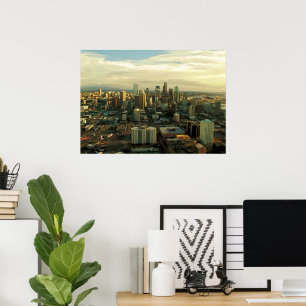 Poster Centro Seattle Washington Skyscrapers