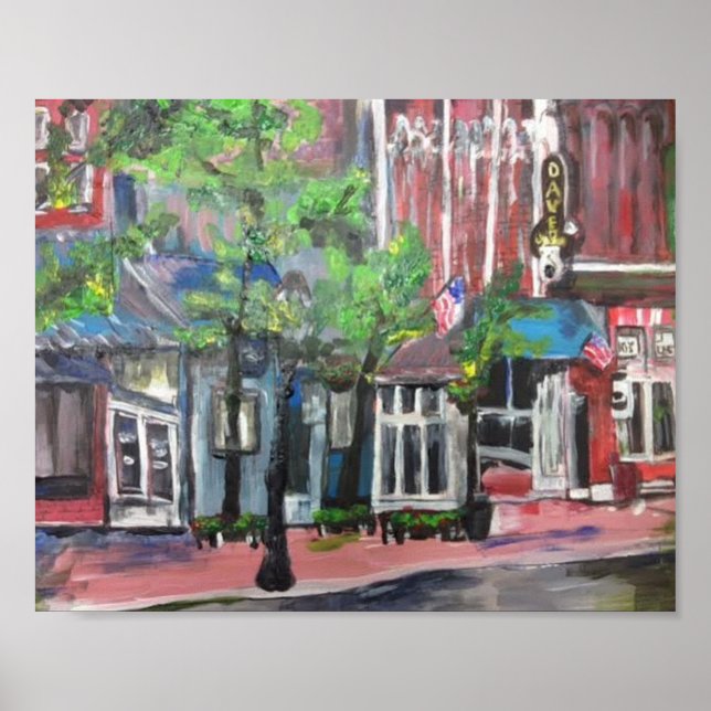 Poster "Centro Willoughby, Ohio" por Willowcatdesigns (Frente)