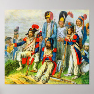 Poster cerca de 1796 soldados de Napoleão