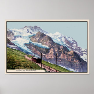 Pôster cerca de 1900 Caminho de ferro Montanhês Jungfrau