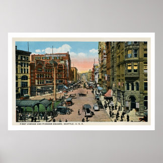 Poster cerca de 1900 Seattle First Avenue e Pioneer Squar